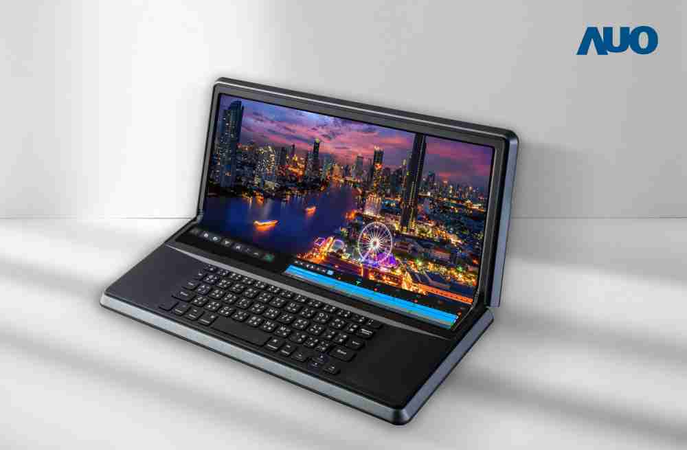 牛牛游戏14.6吋Micro LED折迭显示屏幕，，搭配半径4mm的弯折绞炼，，，以及高画素、、、、高亮度、、、高对比度的显示技术特点，，，，即便在大视角下仍保有绝佳色相与亮度